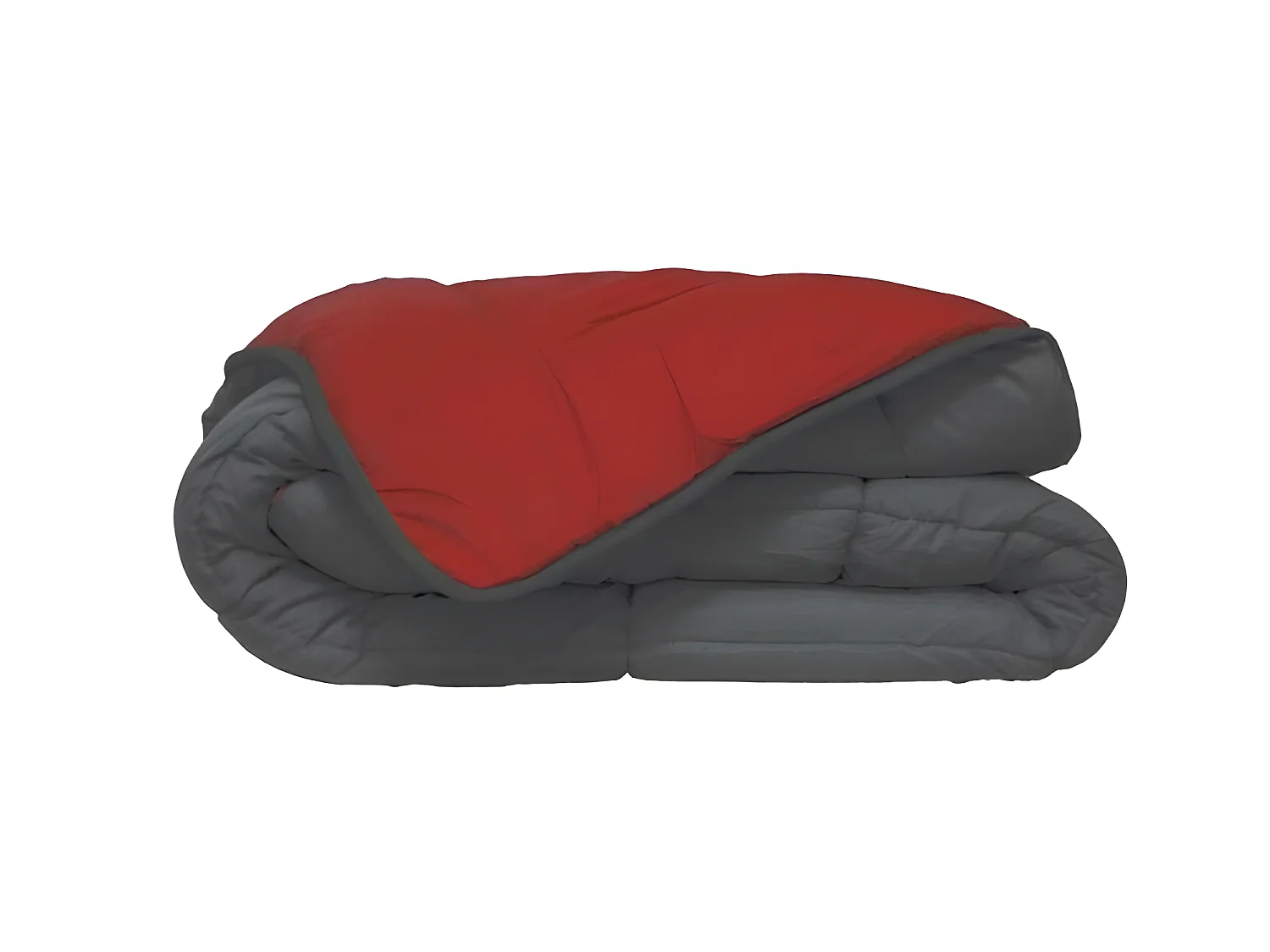 Leichte Wendebare Mikrofaser Bettdecke Grau & Rot 140x200cm