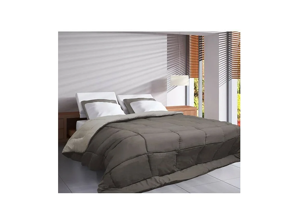 Warm Microvezel Dekbed 400g/m2 CALGARY Taupe & Lin 220x240cm