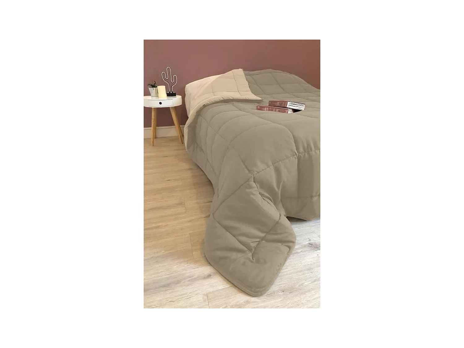 Warm Microvezel Dekbed 400g/m2 CALGARY Taupe & Lin 220x240cm