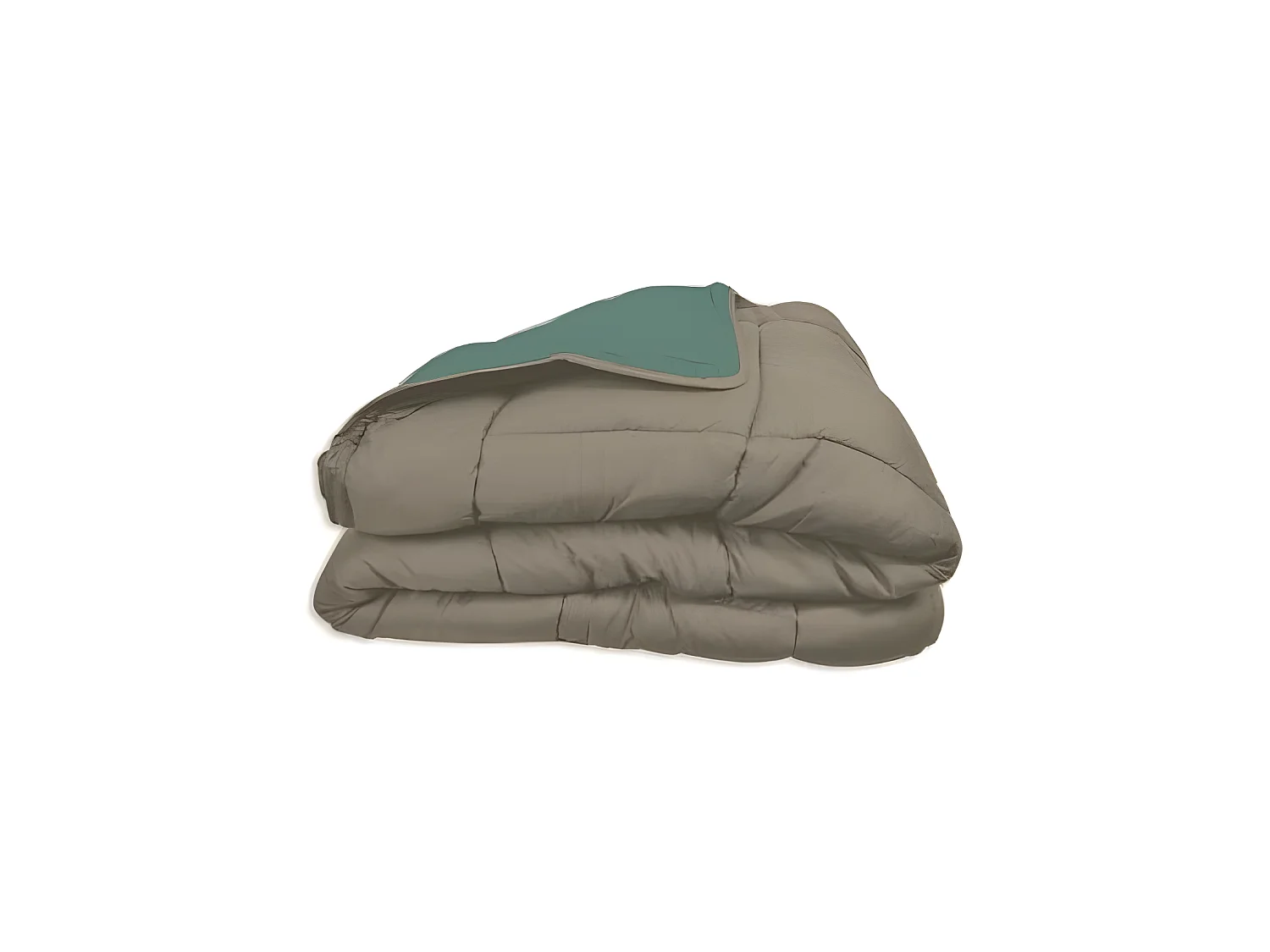 Piumone in Microfibra Reversibile 400g/m2 CALGARY - Grigio e Verde - 140 x 200 cm