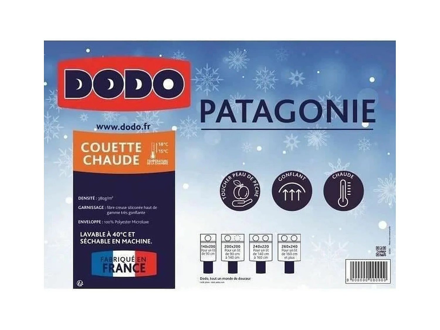 Warm dekbed Patagonië Wit - 220x240 cm