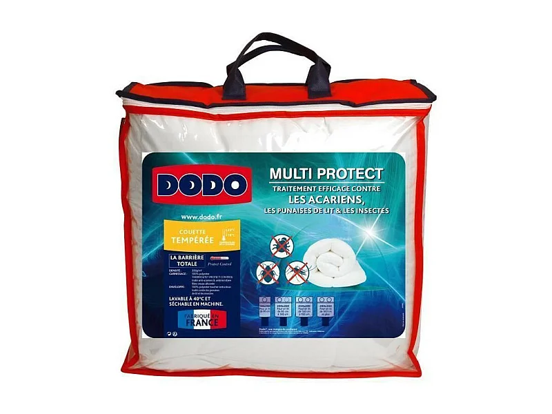 Edredón templado MULTIPROTECT - 200 x 200 cm Anti-Ácaros y Antimicrobiano