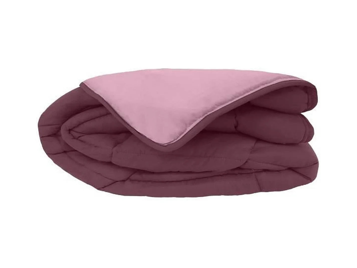 Couette chaude Microfibre 400 gr/m2 CALGARY Prune + Parme 240x260cm