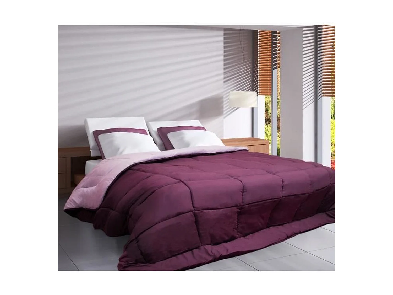 Edredón reversible bicolor de microfibra 400gr/m²