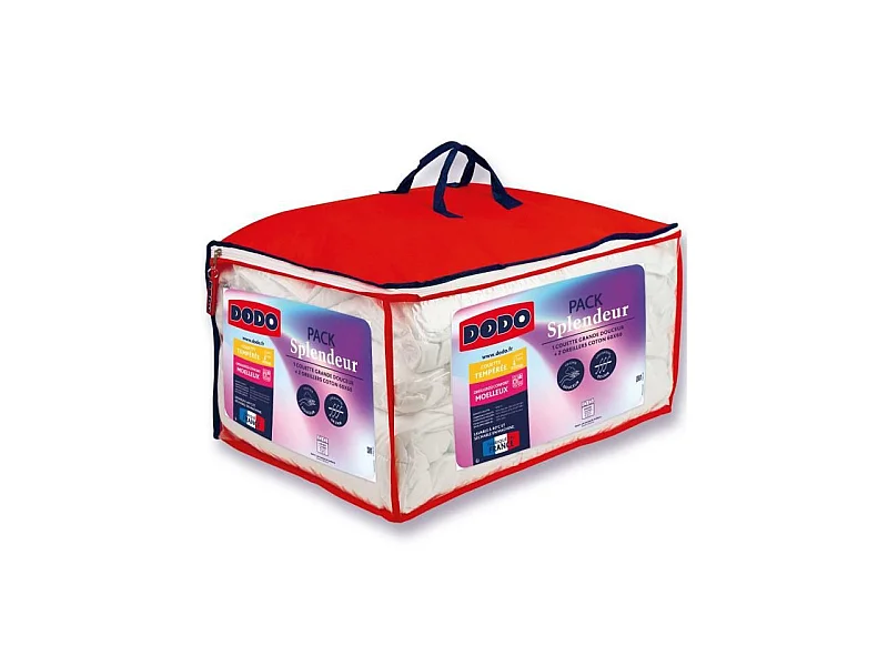 Set Piumone 220x240 cm + 2 Cuscini 60x60 cm - Splendore - Bianco