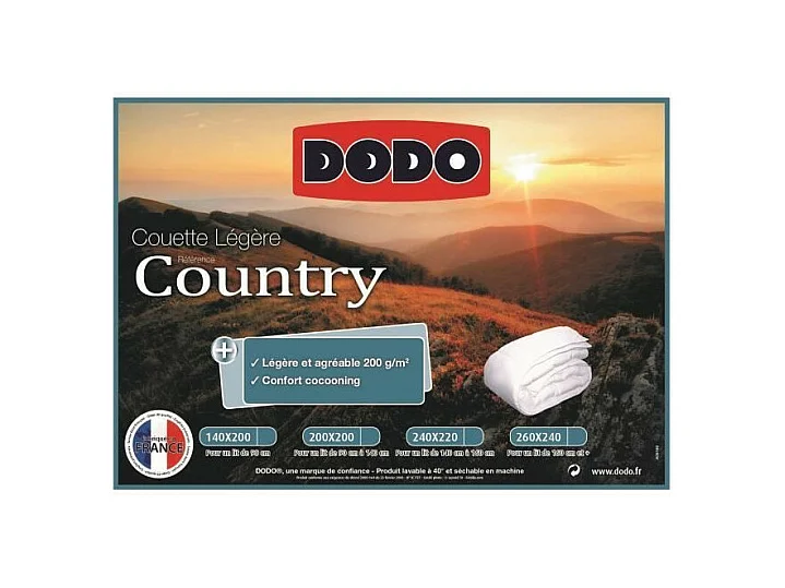 Leichtbettdecke Country DODO - Bequem und strapazierfähig - Weiß - 220 x 240 cm