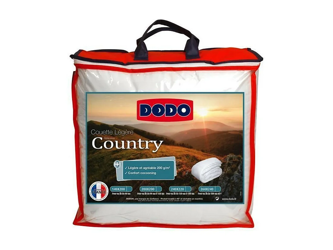 DODO Couette legere Country - 220 x 240 cm - Blanc