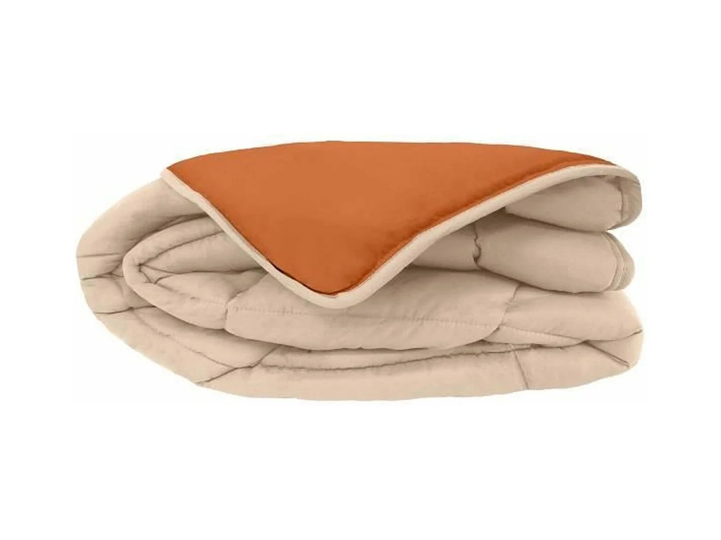 Mikrofaserdecke 400g/m2 CALGARY - Warm - Grauer Kiesel & Ingwerbraun - 220x240 cm