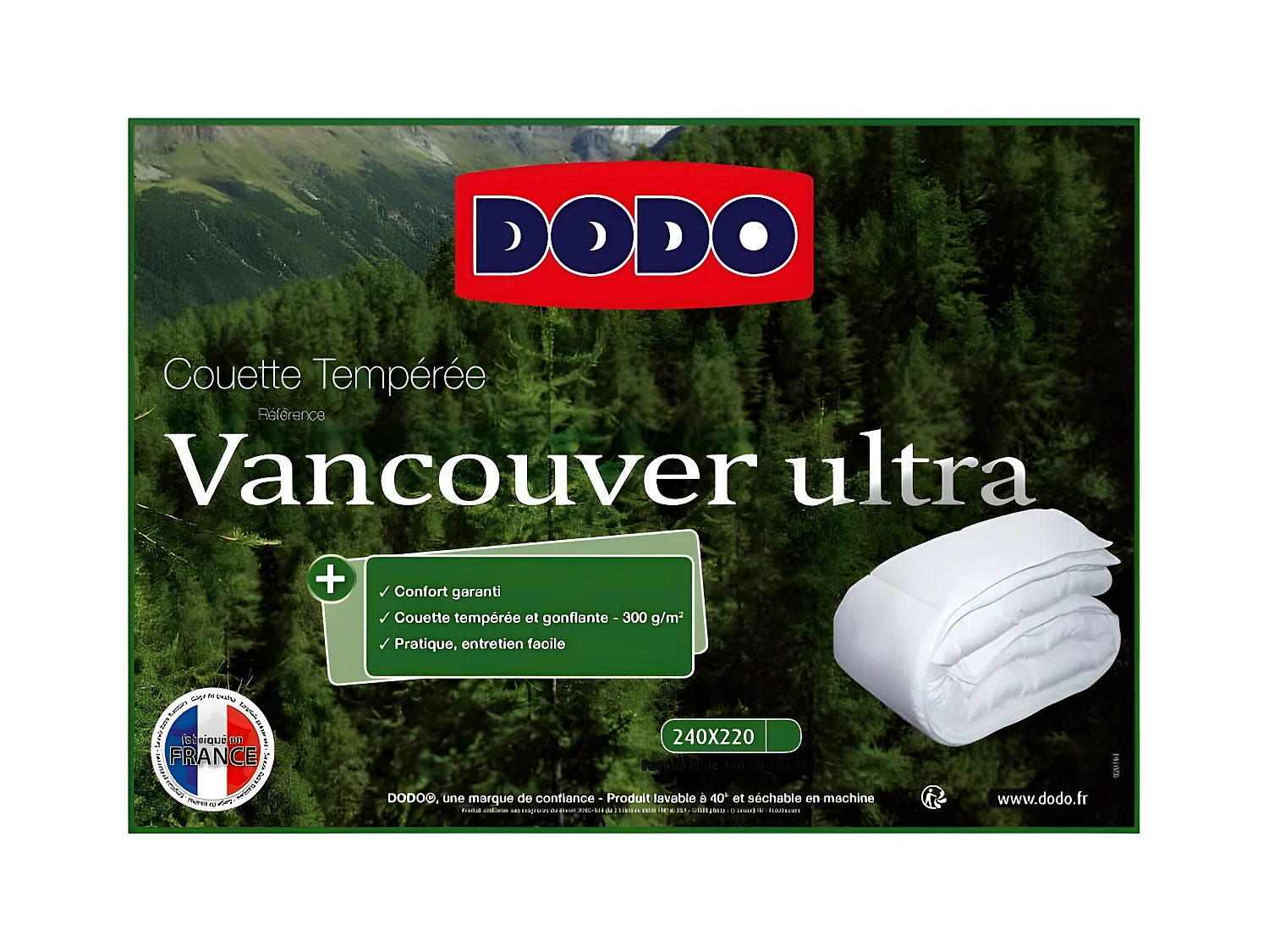 Warme Bettdecke Vancouver Ultra - 220 x 240 cm - 300g/m² - Weiß