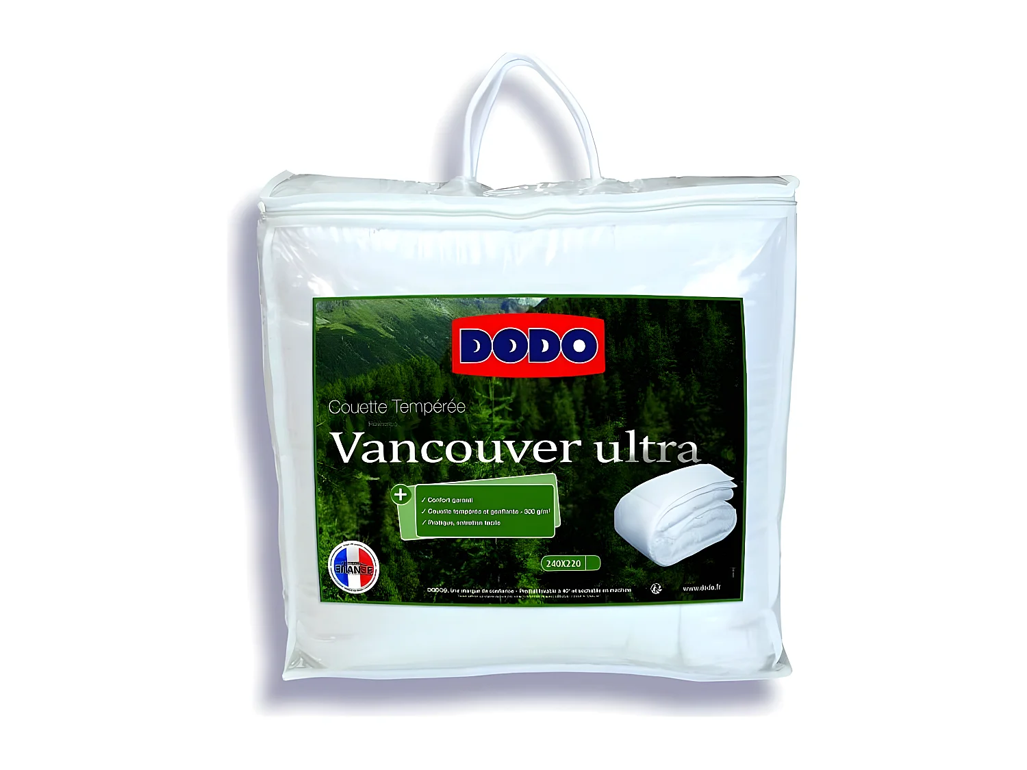 Couette chaude Vancouver Ultra - 220 x 240 cm - 300gr/m² - Blanc - DODO