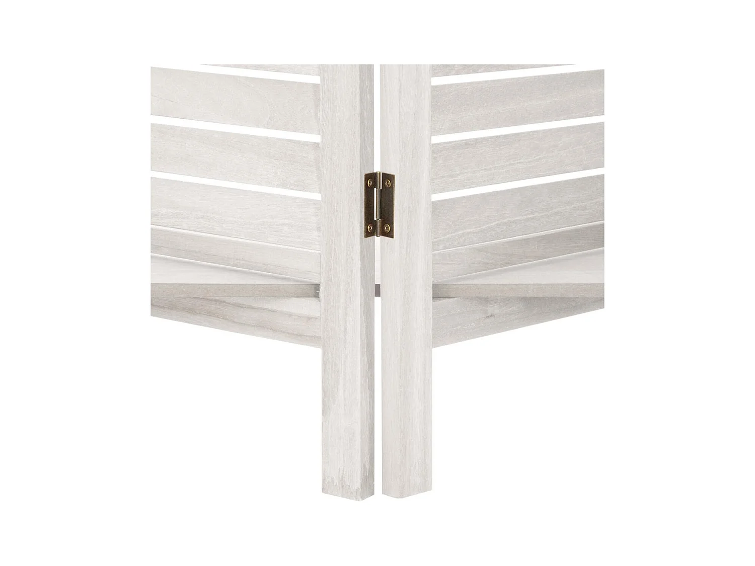 Paravent original avec 3 Étagères  Bois blanc H 170 cm