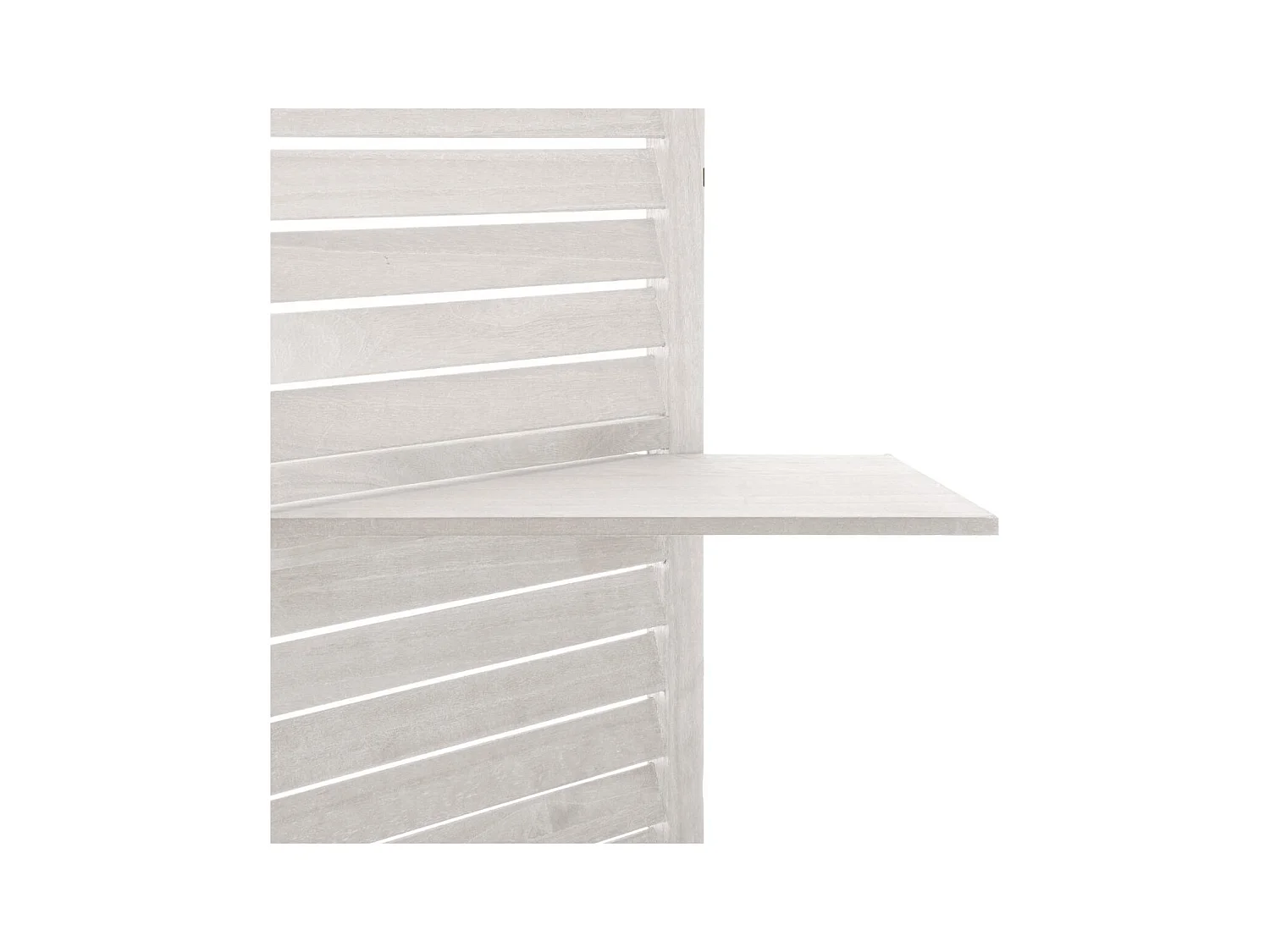 Paravent original avec 3 Étagères  Bois blanc H 170 cm
