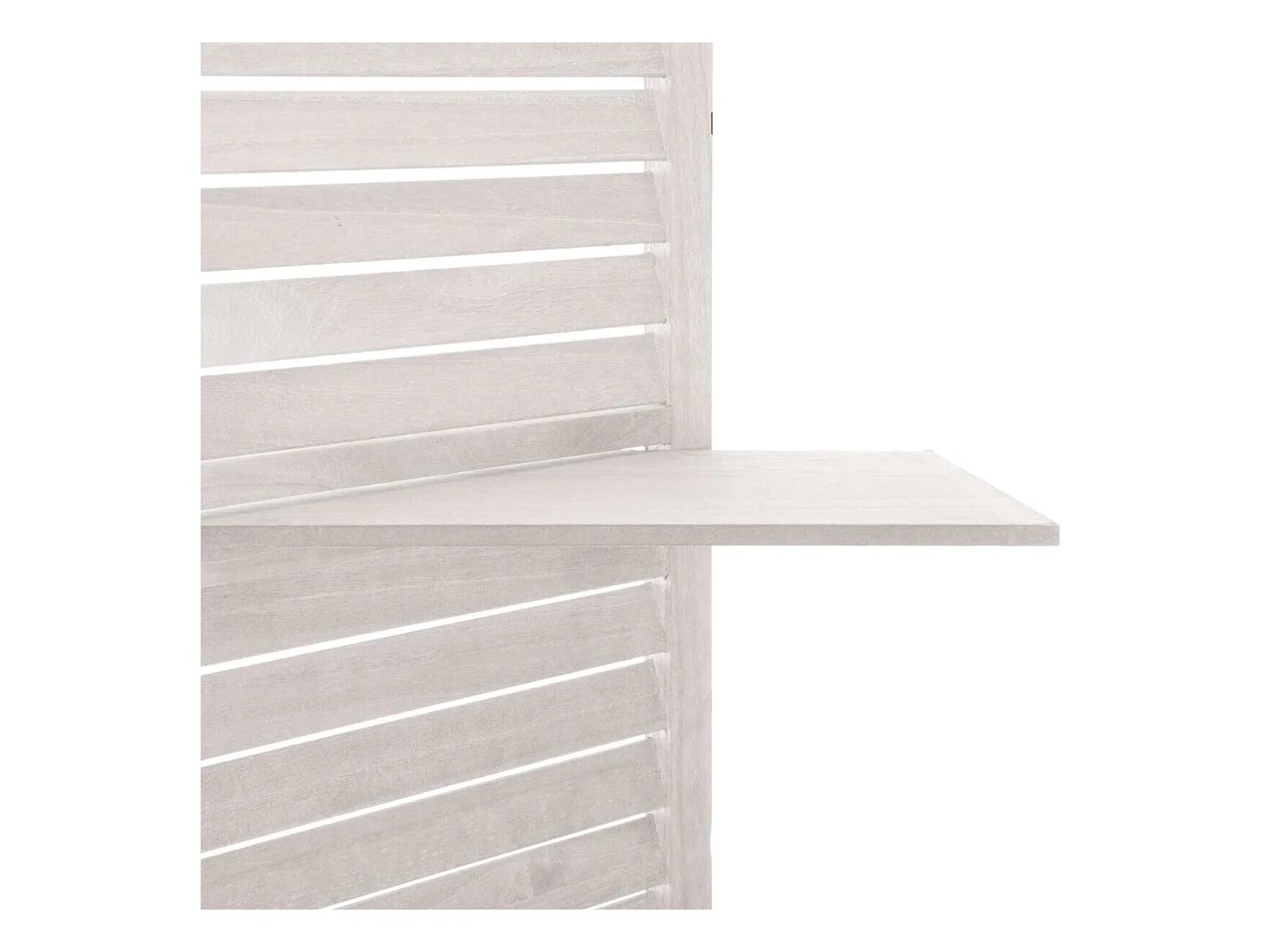 Paravent original avec 3 Étagères  Bois blanc H 170 cm