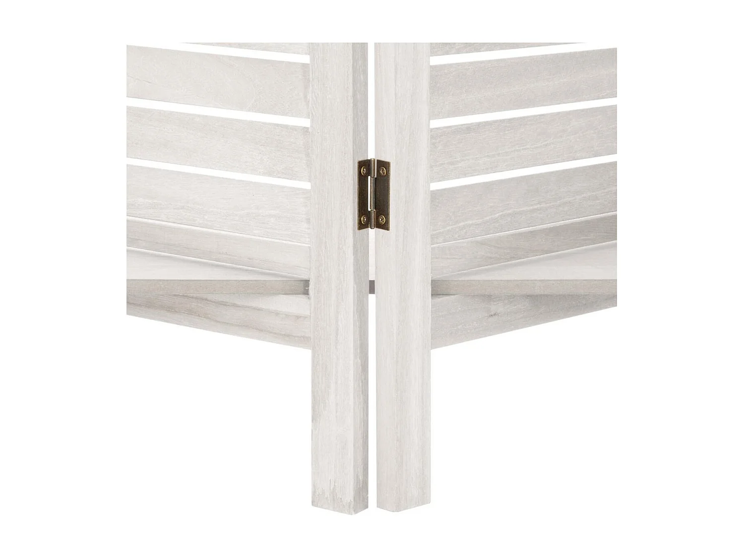 Paravent original avec 3 Étagères  Bois blanc H 170 cm