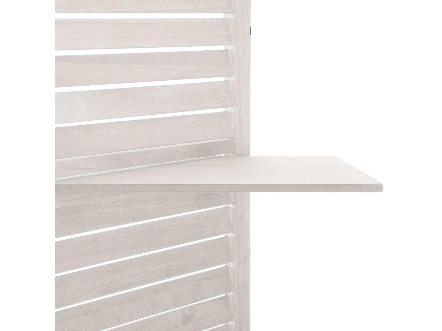 Paravent original avec 3 Étagères  Bois blanc H 170 cm