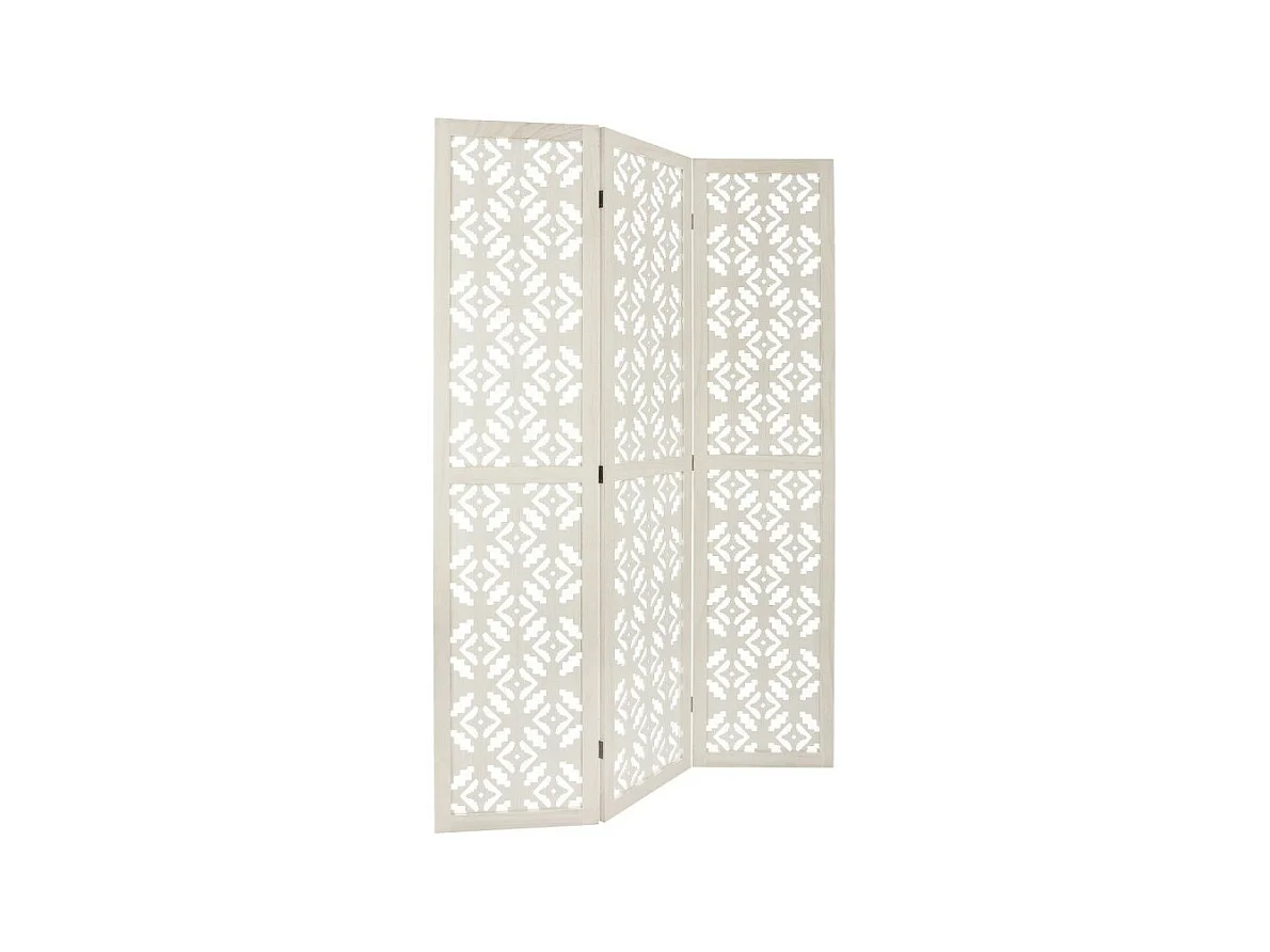 Paravent en Bois "Nomade" 120x170cm Blanc