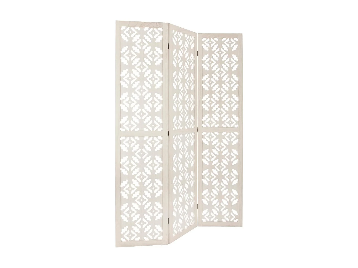 Paravent en Bois "Nomade" 120x170cm Blanc