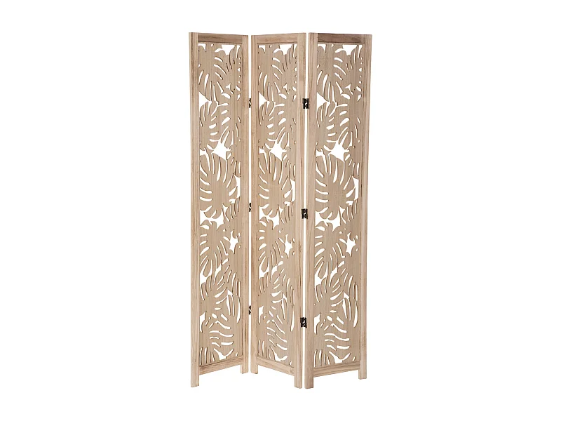 Paravent Palmier en Bois clair H 165 cm