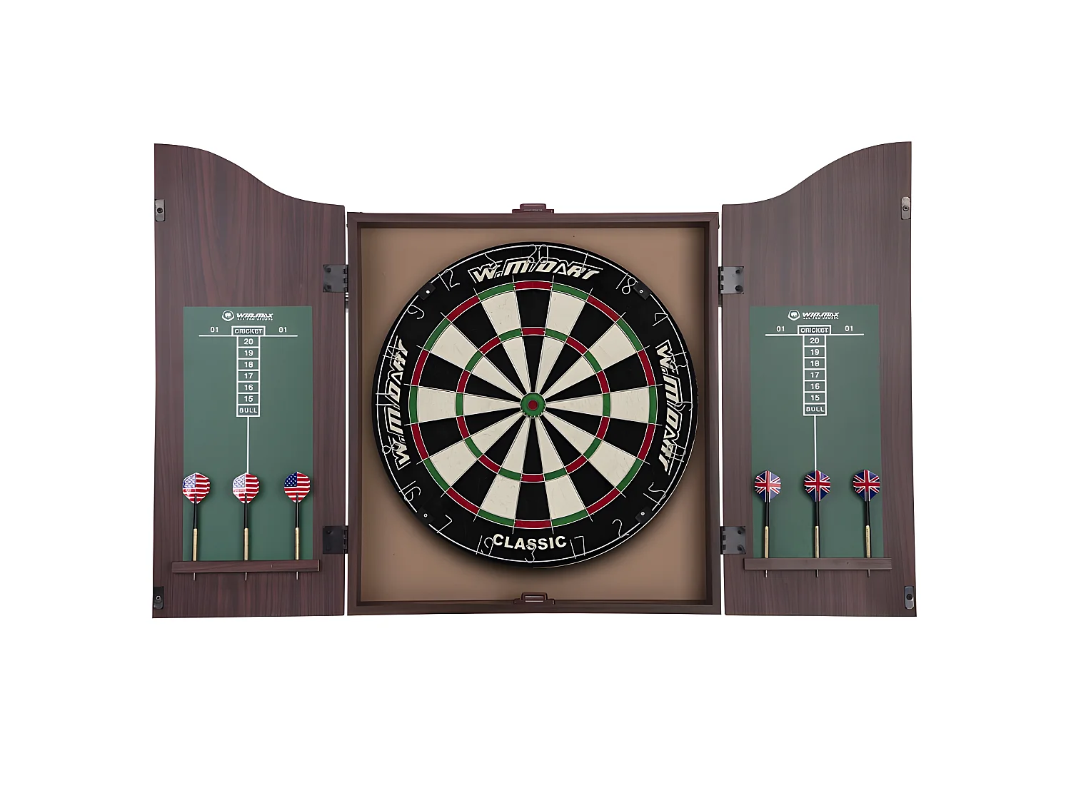 Jeu de fléchettes professionnel D45cm King's Head - Naturel