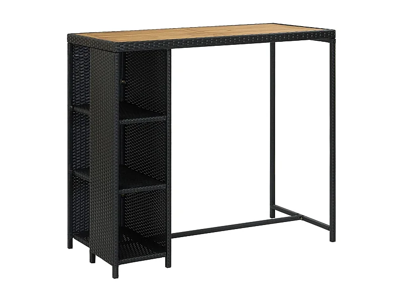 Henry Douglas  5-delige Tuinbarset met kussens poly rattan zwart