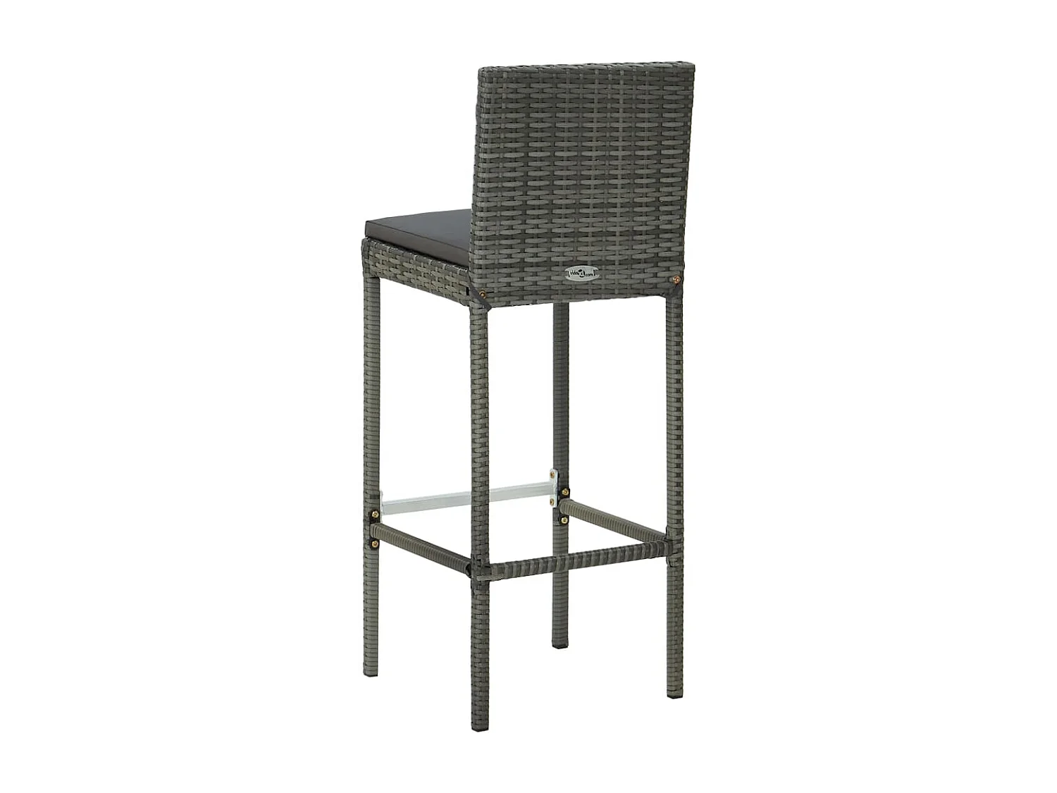 Helyra  Ensemble de bar de jardin 7 pcs et coussins Résine tressée Gris