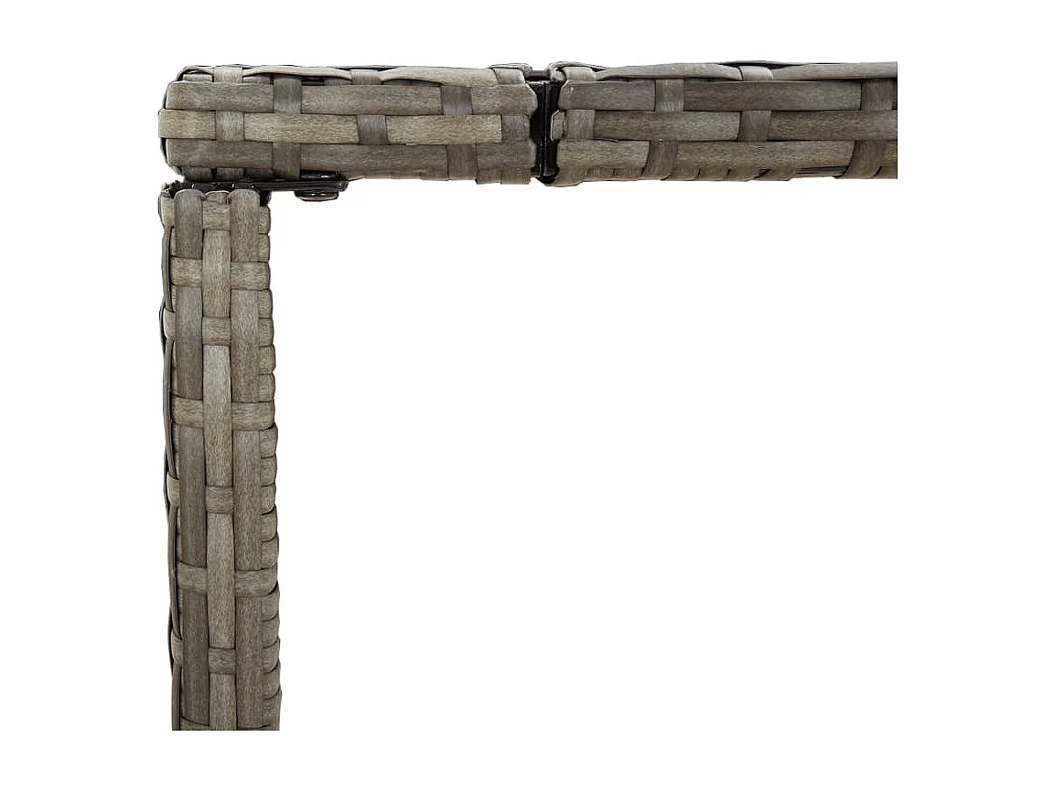 Virrat  Ensemble de bar de jardin 5 pcs avec coussins gris poly rotin