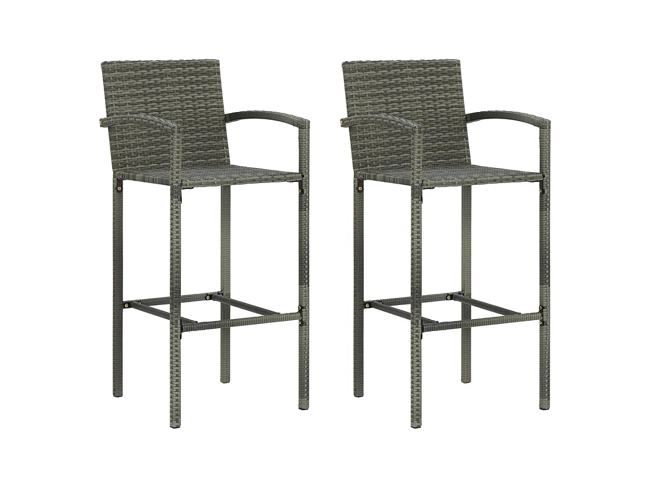 Alan  Ensemble de bar de jardin 3 pcs Gris