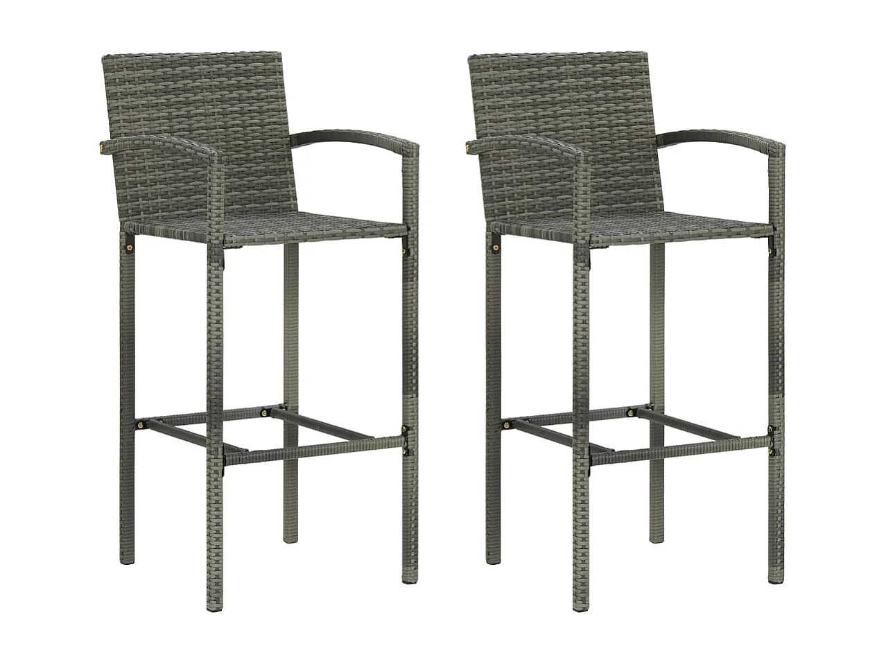 Alan  Ensemble de bar de jardin 3 pcs Gris