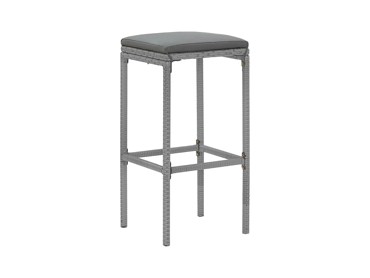 Grylin  Ensemble de bar de jardin 9 pcs avec coussins gris poly rotin