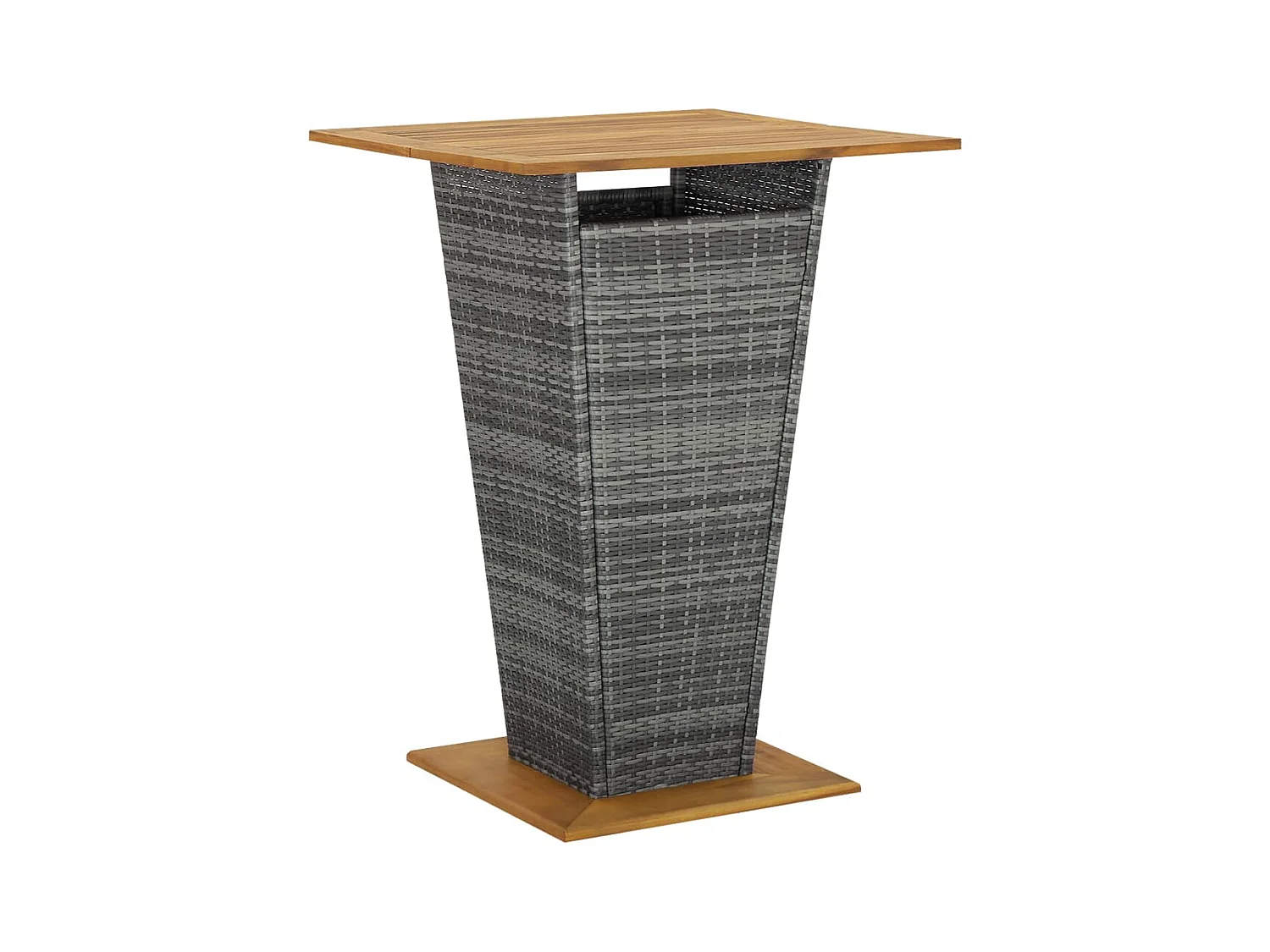 Woodmoor  Ensemble de bar de jardin 5 pcs et coussins Résine tressée Gris