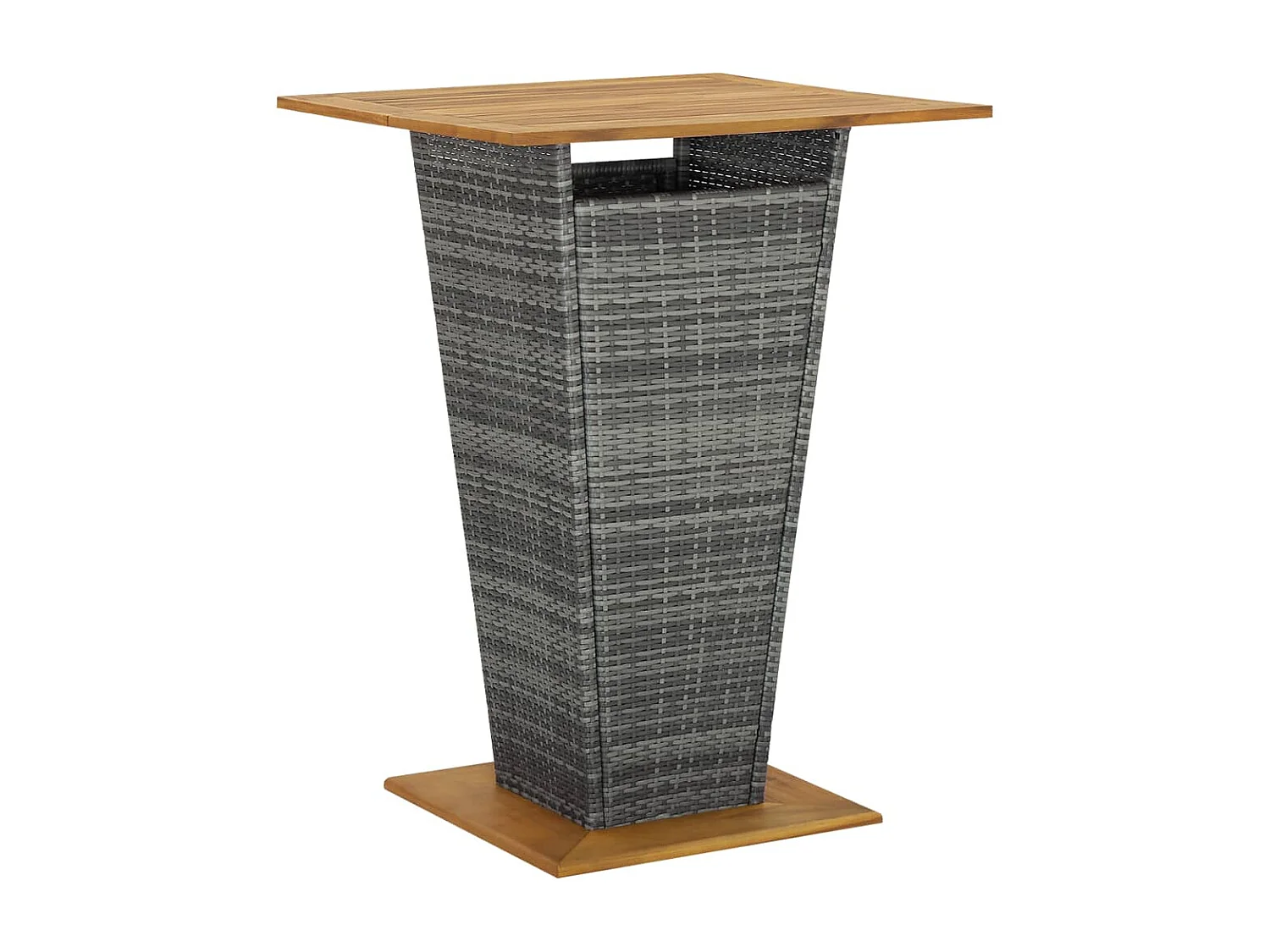 Woodmoor  Ensemble de bar de jardin 5 pcs et coussins Résine tressée Gris