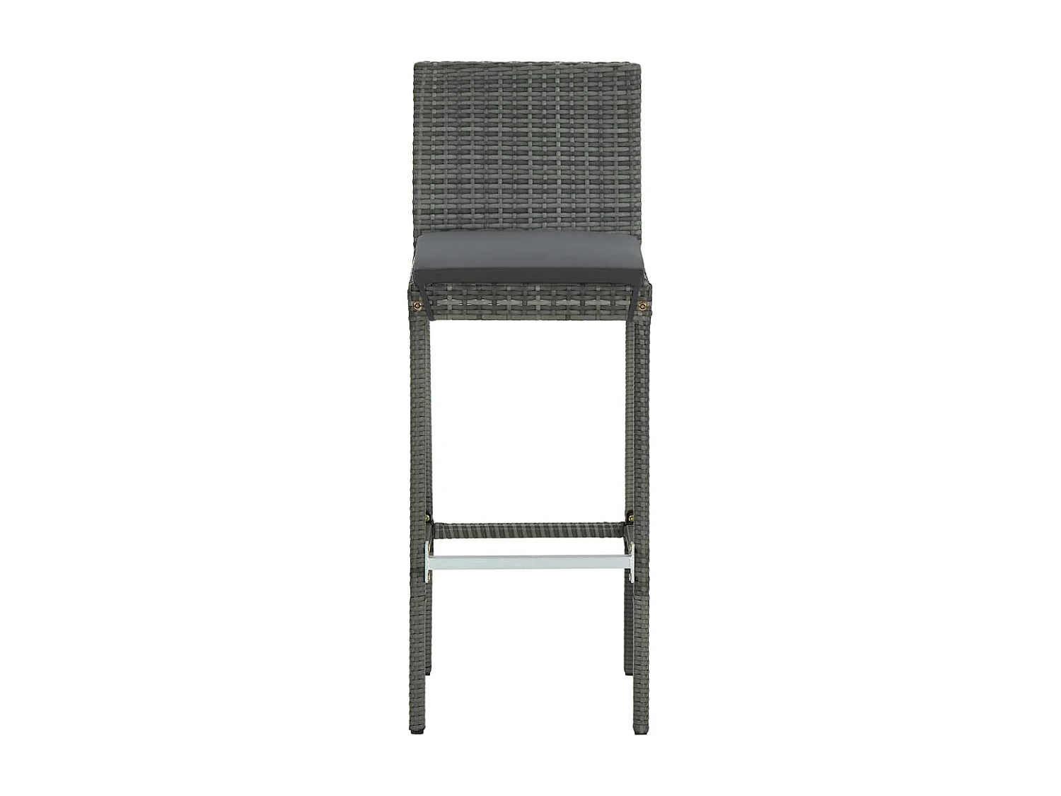 Woodmoor  Ensemble de bar de jardin 5 pcs et coussins Résine tressée Gris