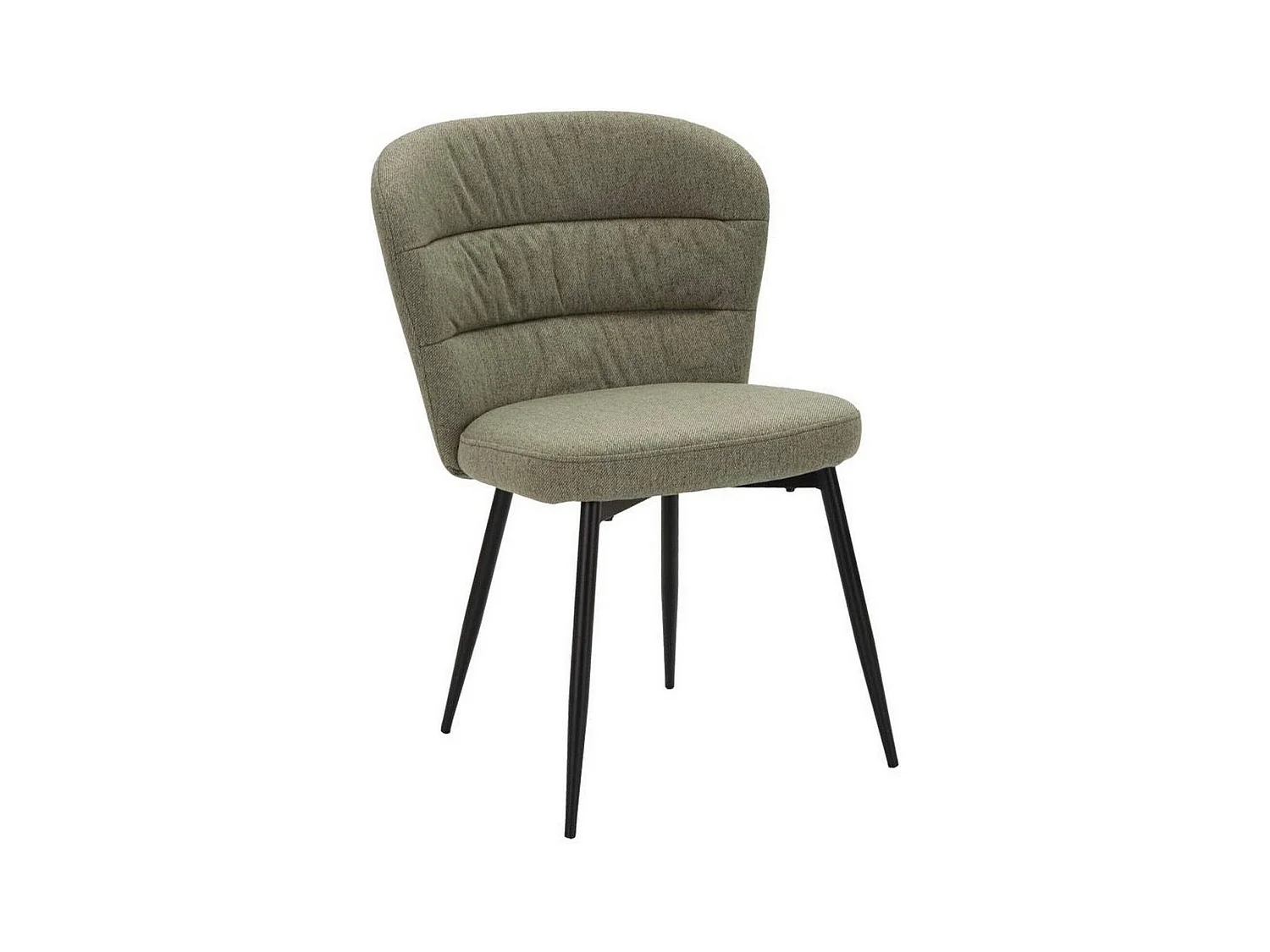 Juego de 2 sillas Bitritto, Sentarse en el interior, Silla acolchada, Sillón multiusos, 58x61 h85 cm, Negro y Verde