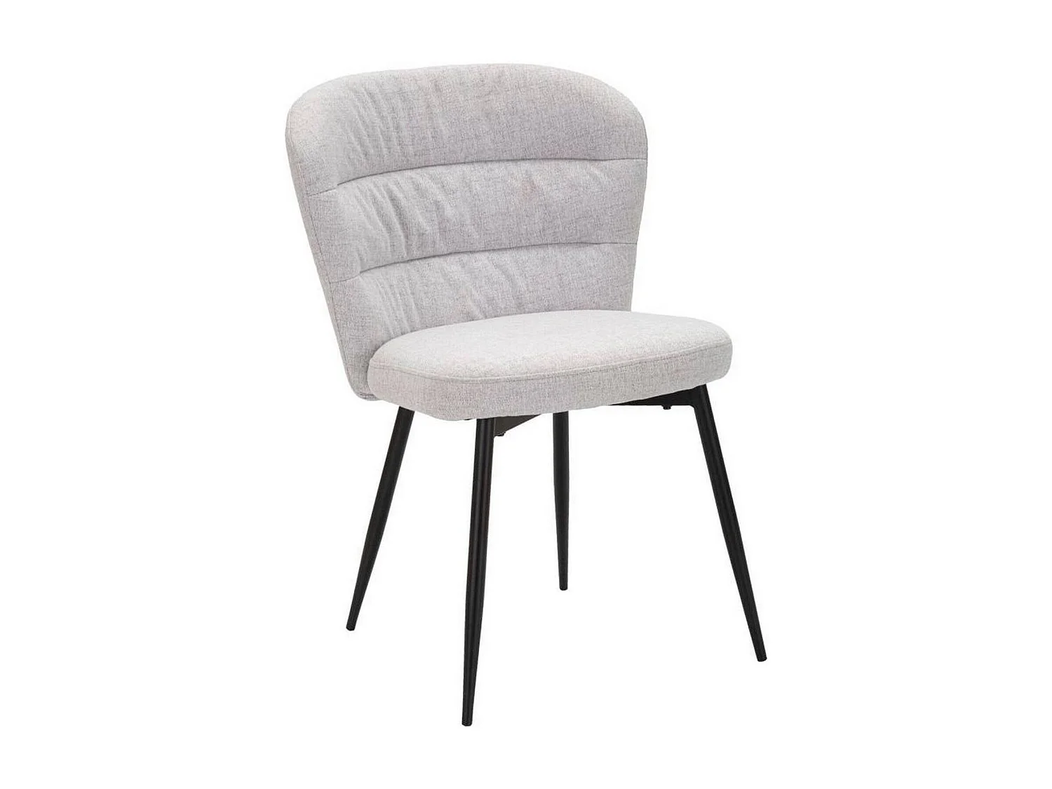 Set van 2 Leo stoelen, Binnenzitting, Gestoffeerde stoel, Multifunctionele fauteuil, 58x61 h85 cm, Zwart en Grijs