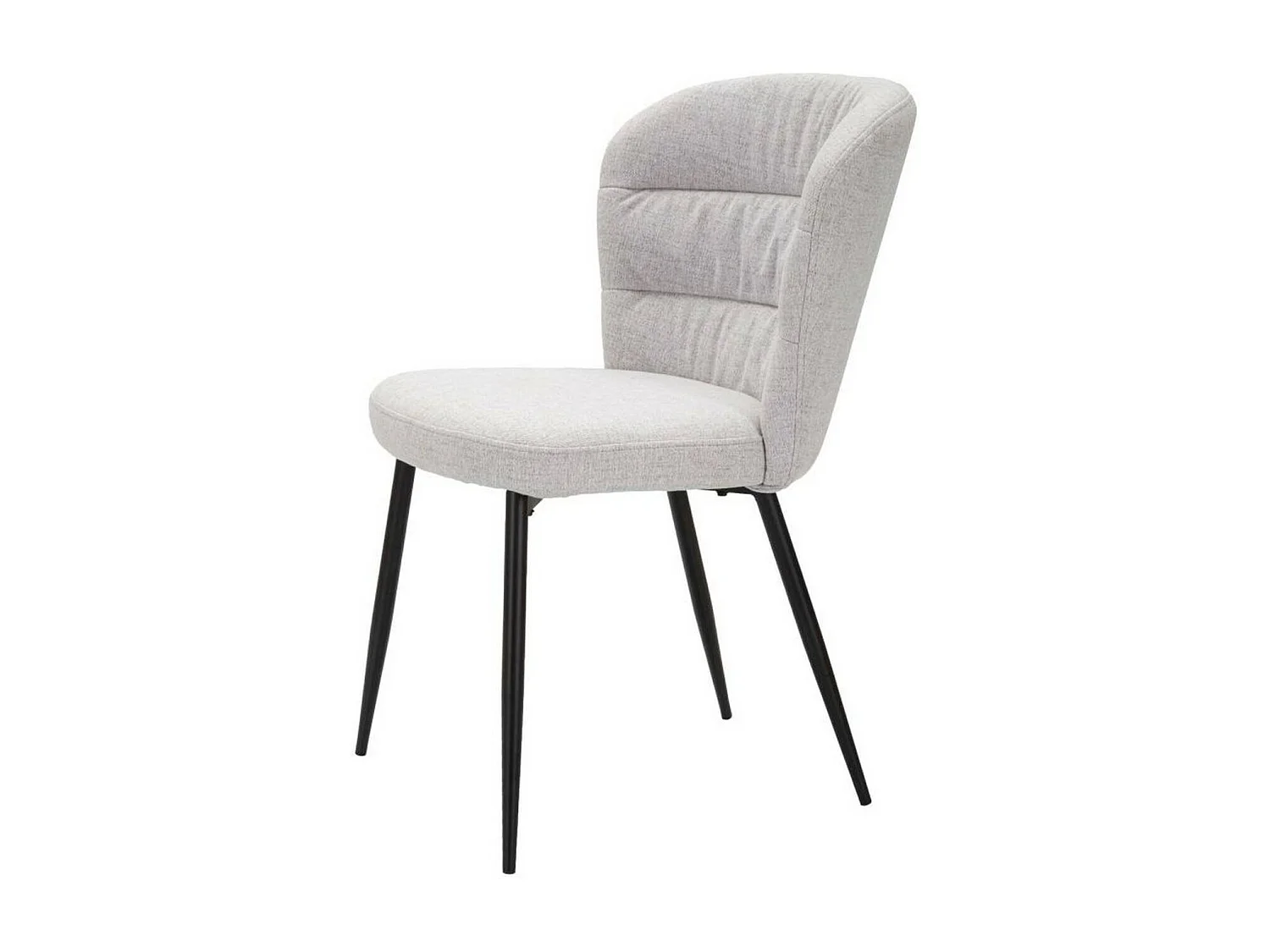 Set van 2 Leo stoelen, Binnenzitting, Gestoffeerde stoel, Multifunctionele fauteuil, 58x61 h85 cm, Zwart en Grijs