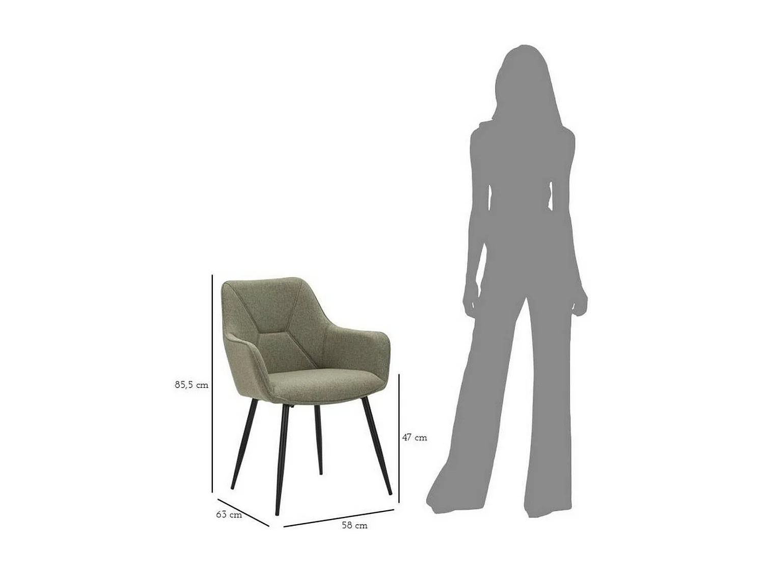 Chaise Éditeur, 2 chaises, noir