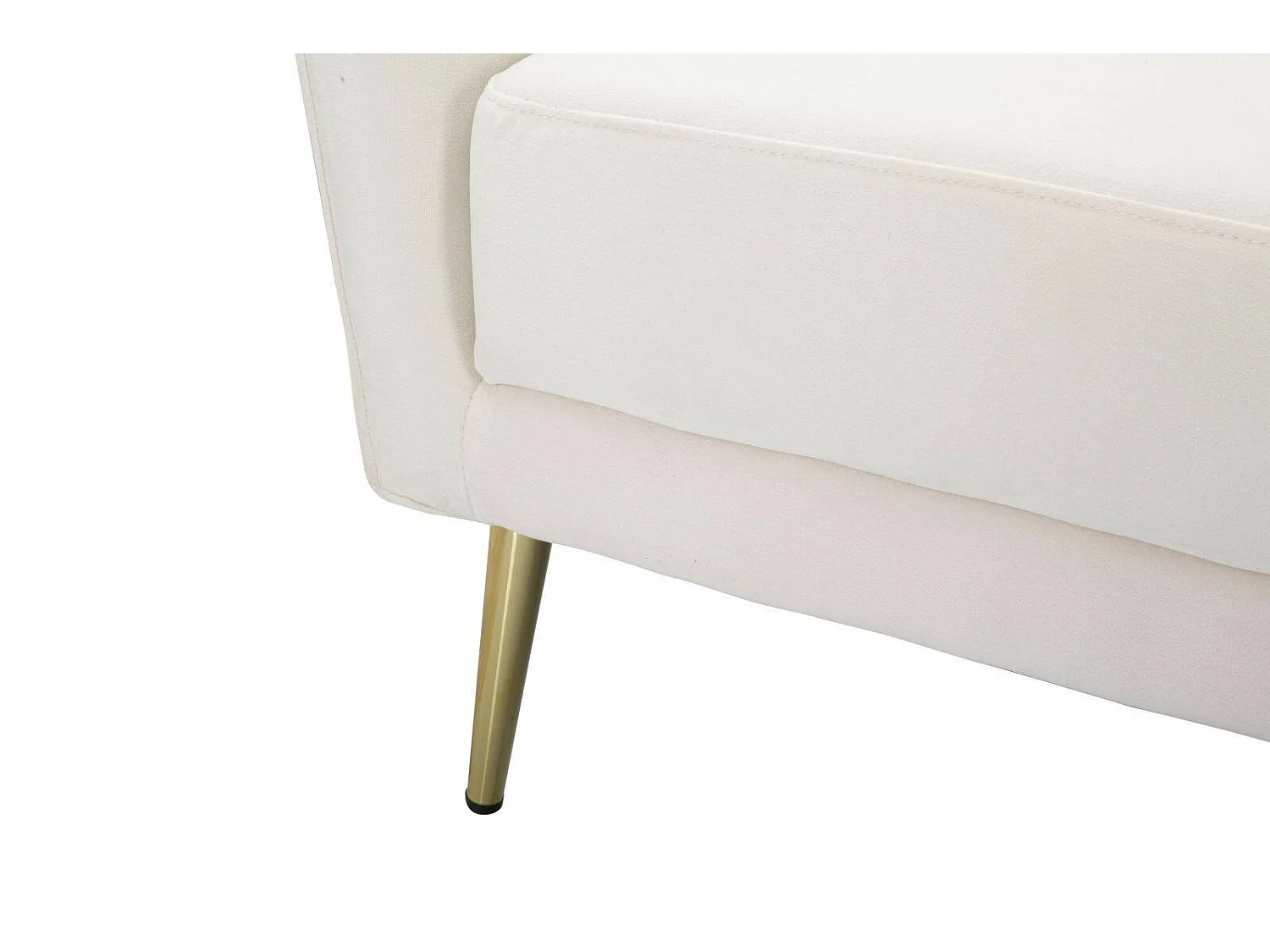 Fauteuil Foster, accoudoirs, or Crème