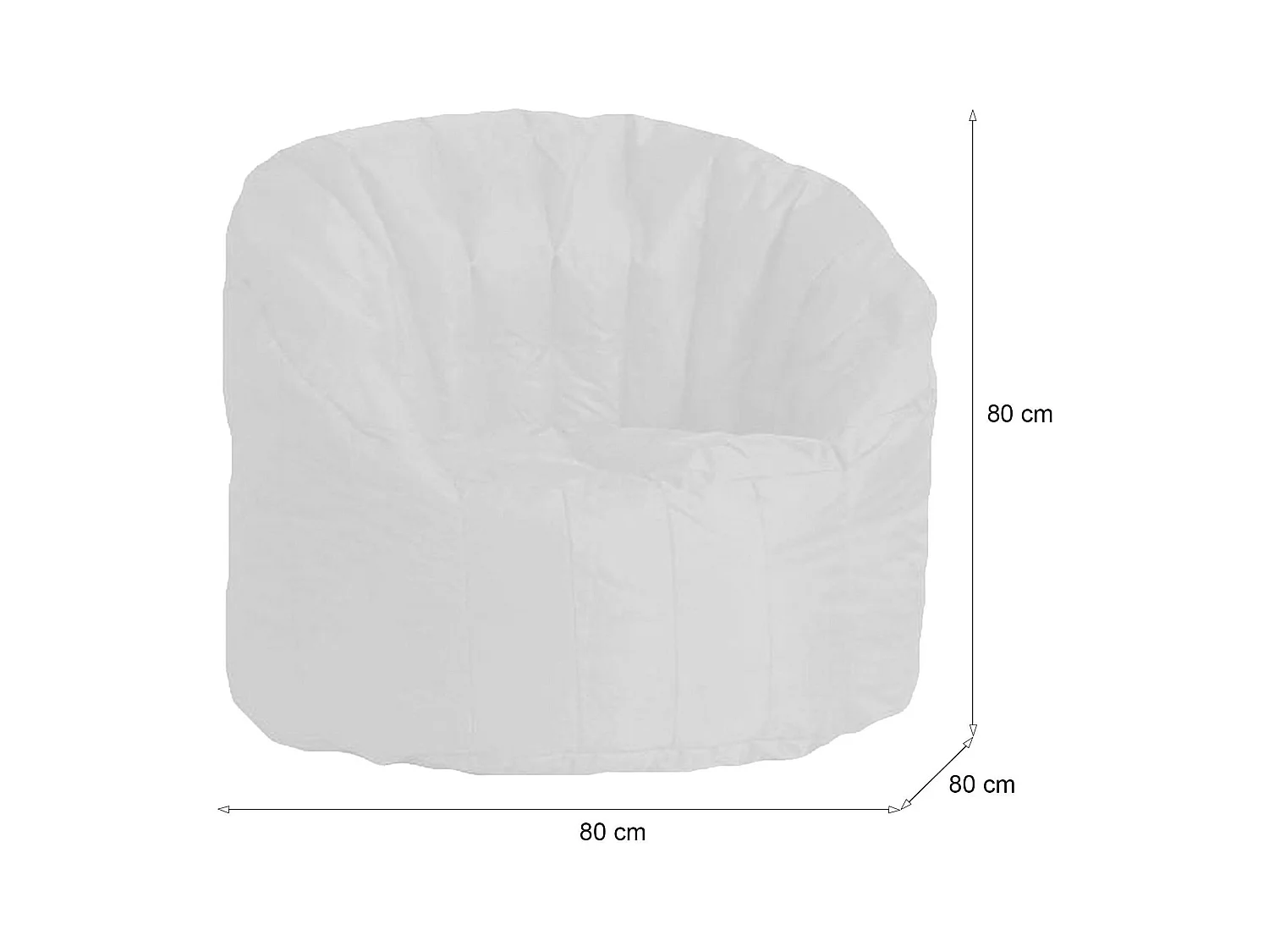 Fauteuil Allos, accoudoirs Made in Italy, Blanc