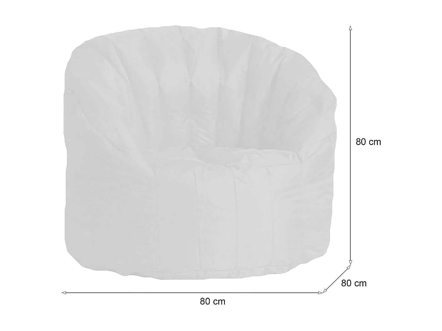 Poltrona Allos, Braccioli Made in Italy, Bianco