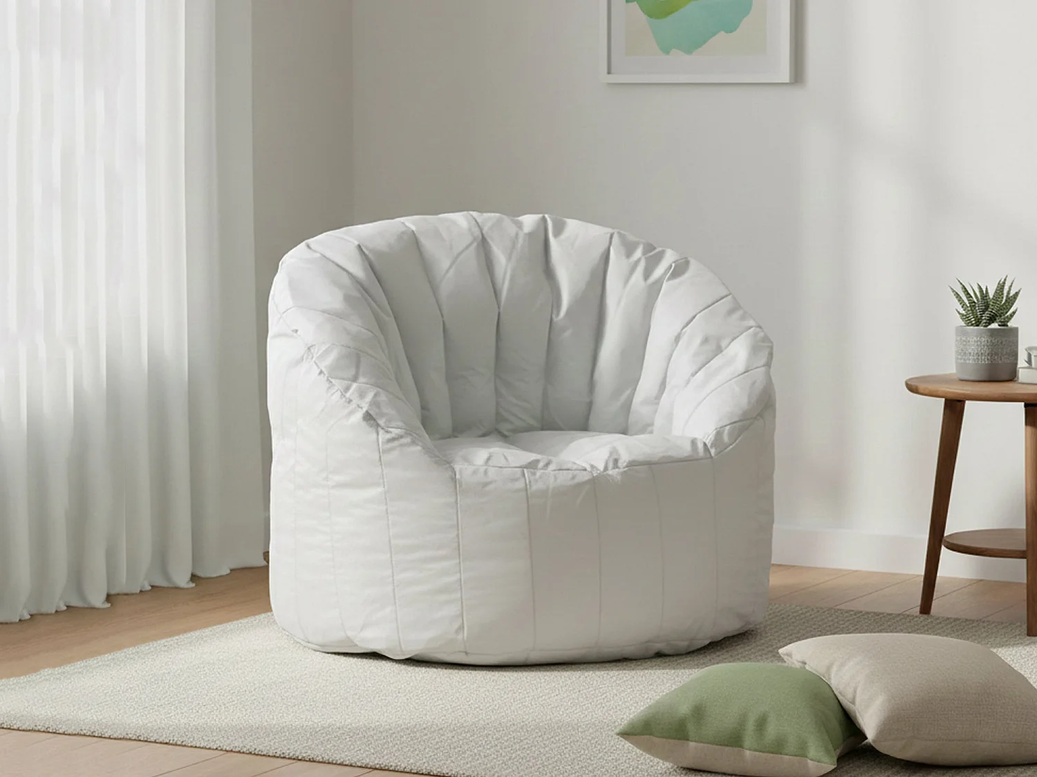 Sillón Allos, reposabrazos Hecho en Italia, 80x80x80h cm blanco, butaca, peso soportado 90 kg, estructura de tejido