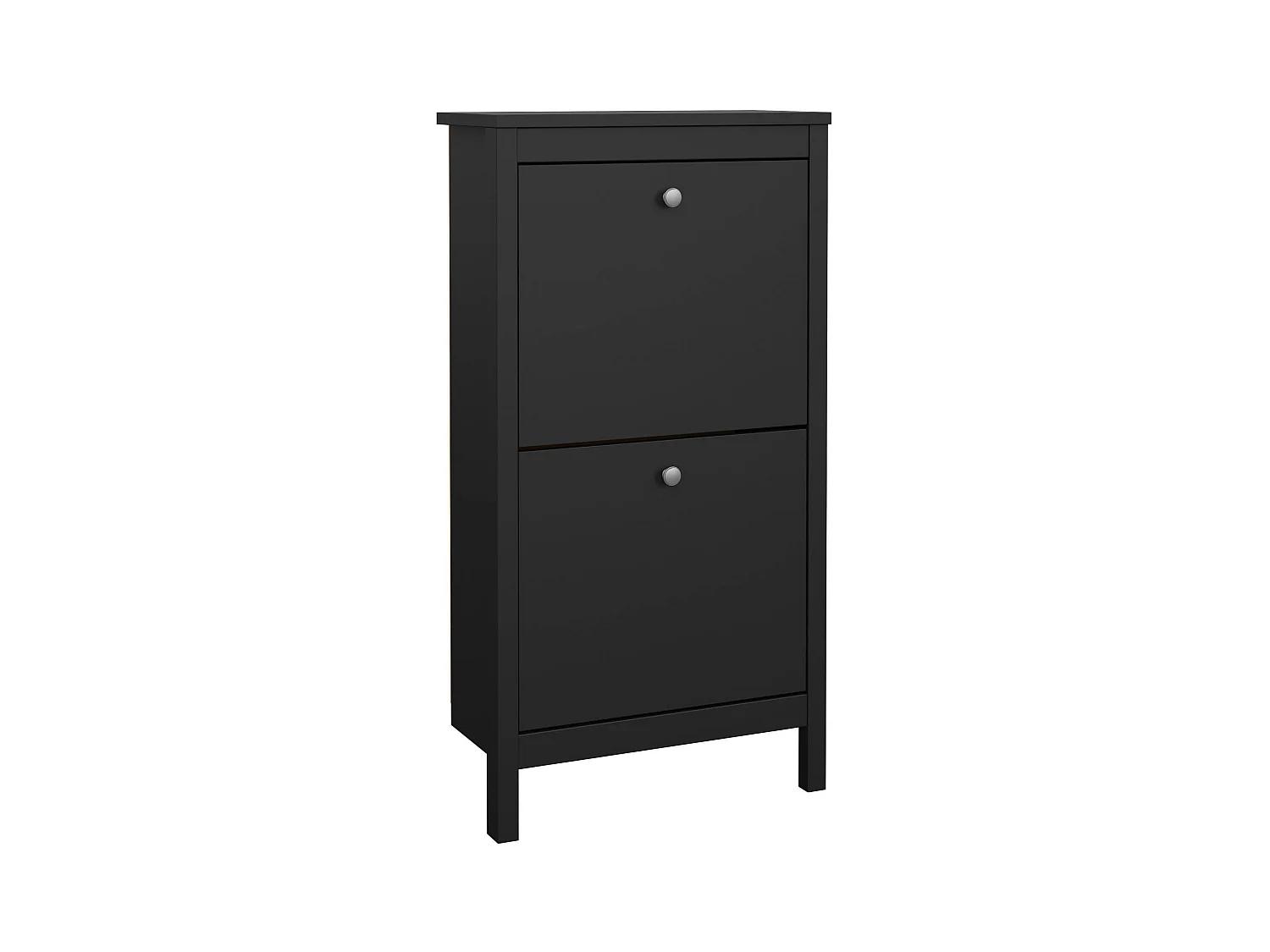 Meuble à chaussures Tisoy, 8 paires, 24,6x53,8x102,9h cm Noir, Armoire à chaussures