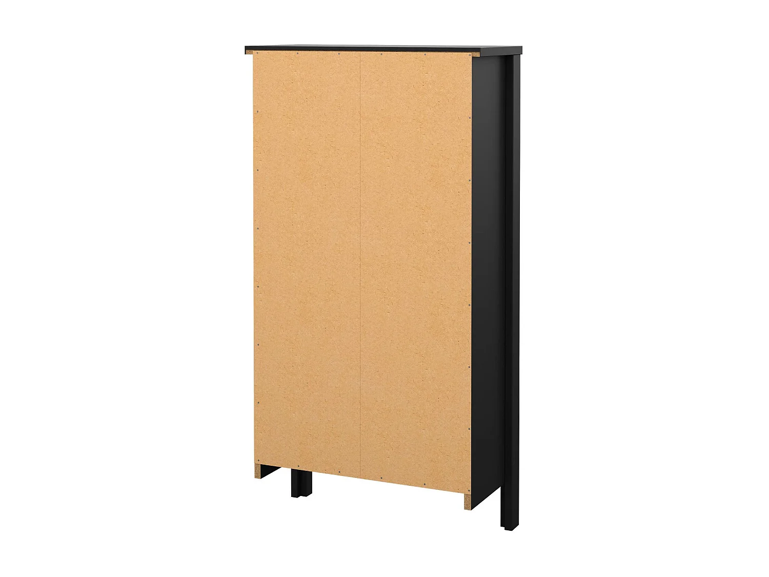 Meuble à chaussures Tisoy, 8 paires, 24,6x53,8x102,9h cm Noir, Armoire à chaussures