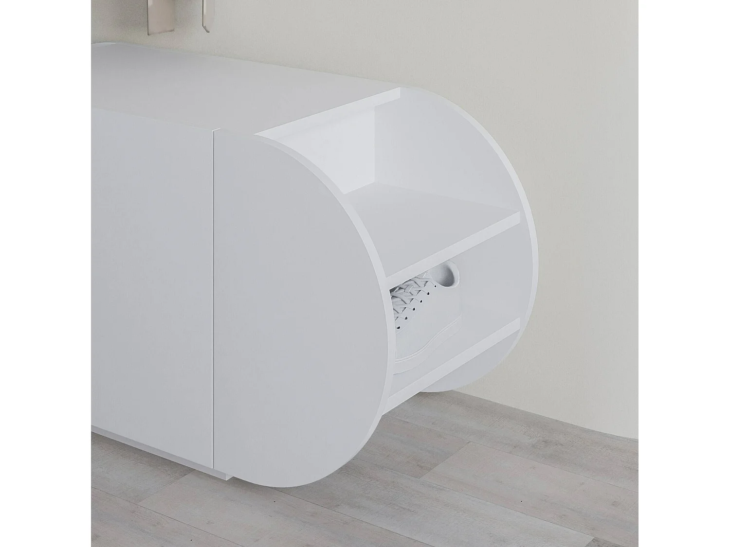 Dpioricci schoenenrek, Schoenenkast, Multifunctionele entreekast, Schoenenkast, 110x40 h50 cm, Wit