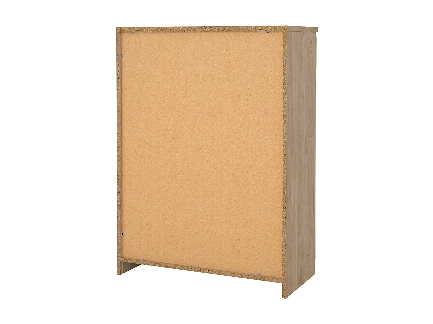 Zapatero Dtravers, Zapatero, Armario de entrada multiusos, Zapatero, 80x40 h111 cm, Roble y Blanco