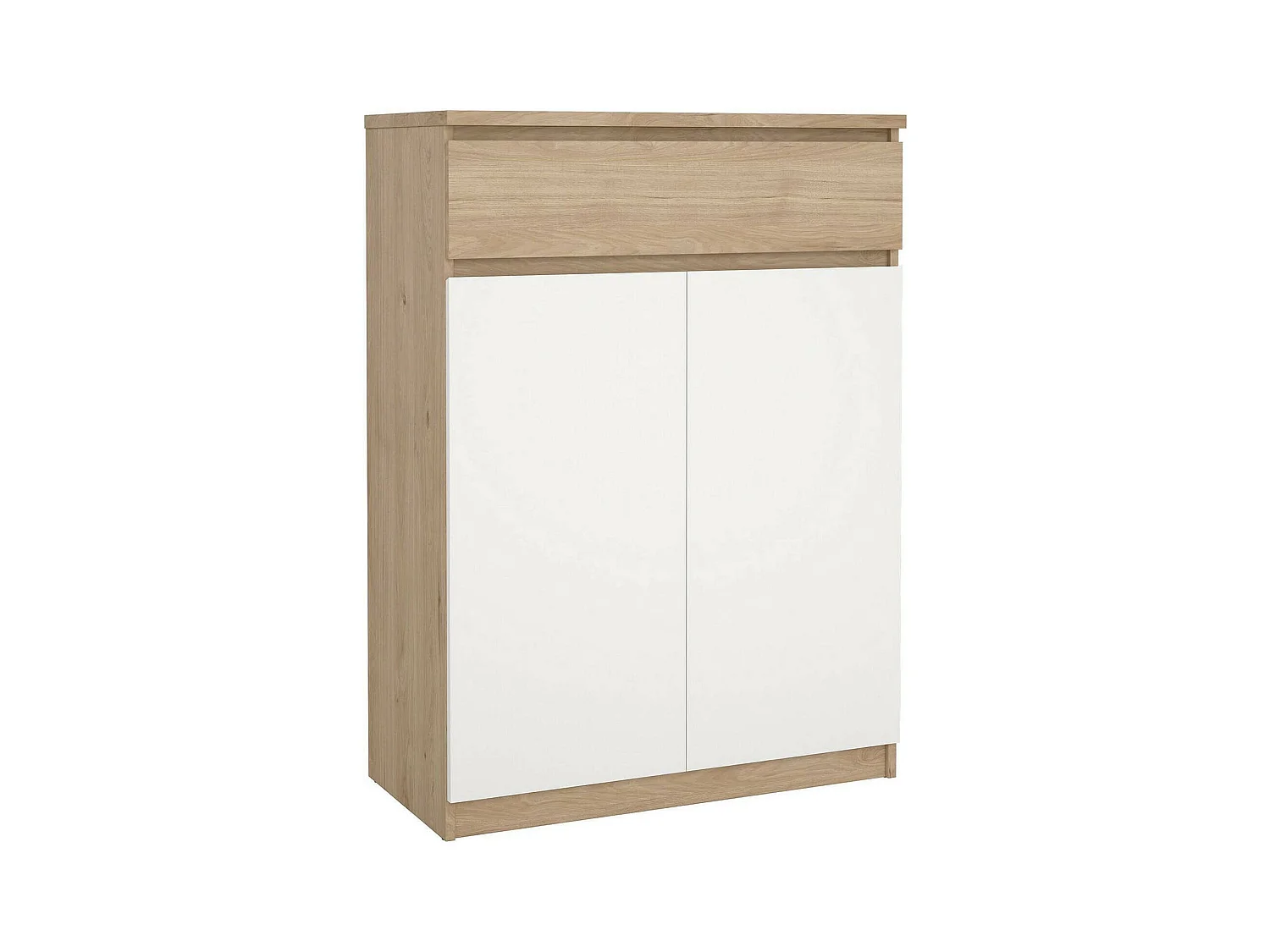 Meuble à chaussures Angilops, un tiroir, 40x80,4x111,3h cm Chêne brun, rangement chaussures