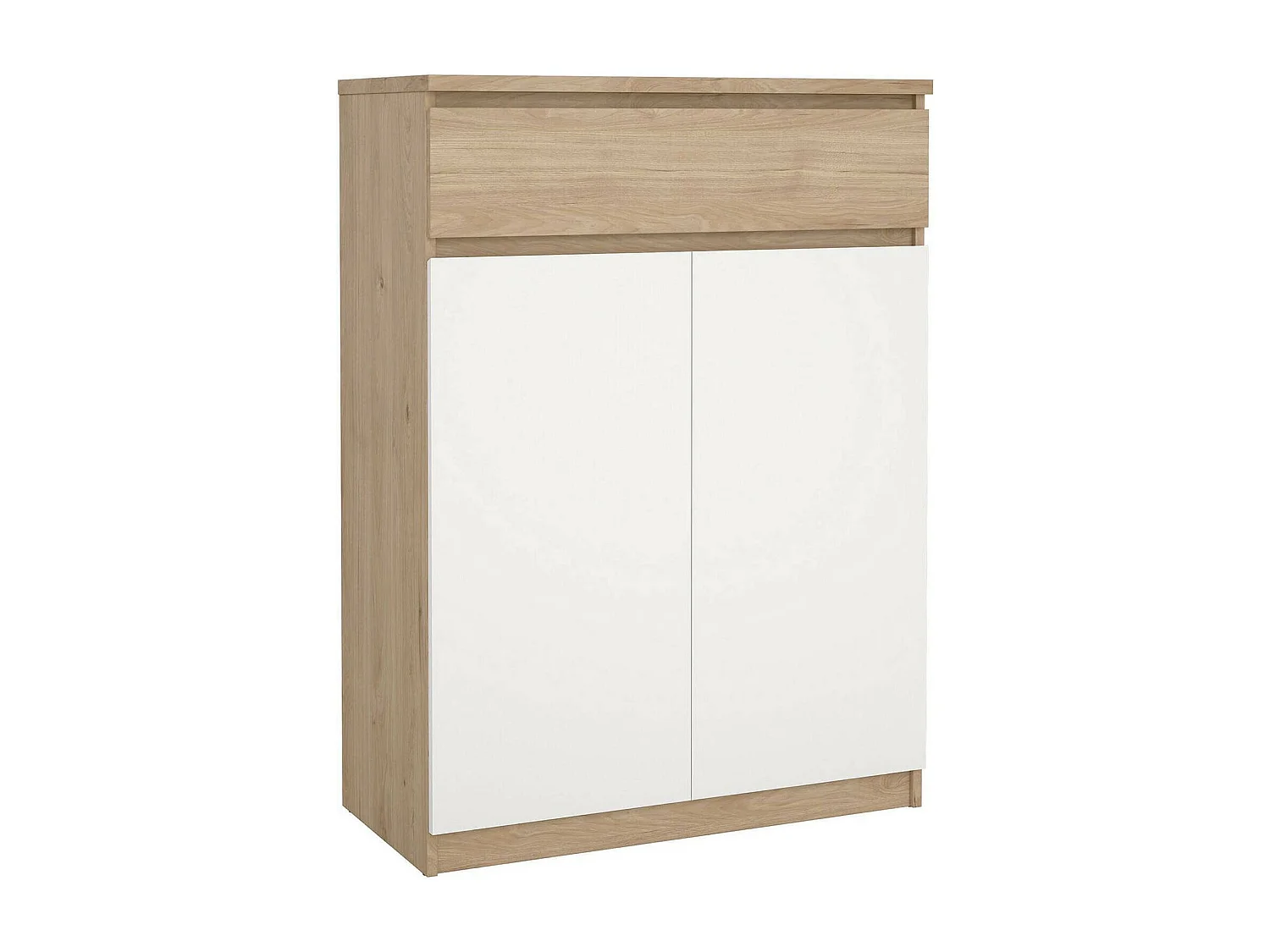 Meuble à chaussures Angilops, un tiroir, 40x80,4x111,3h cm Chêne brun, rangement chaussures