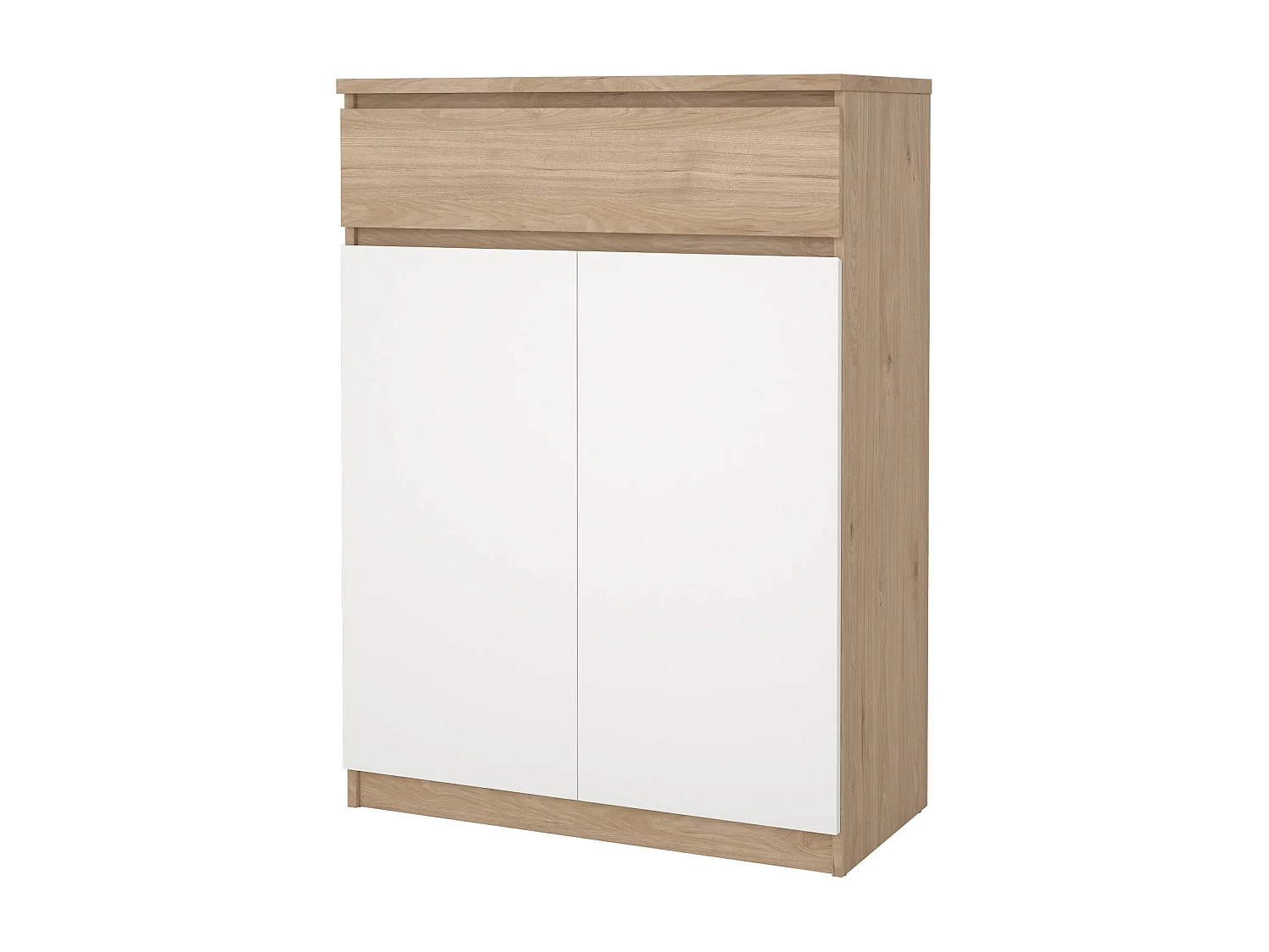 Meuble à chaussures Angilops, un tiroir, 40x80,4x111,3h cm Chêne brun, rangement chaussures