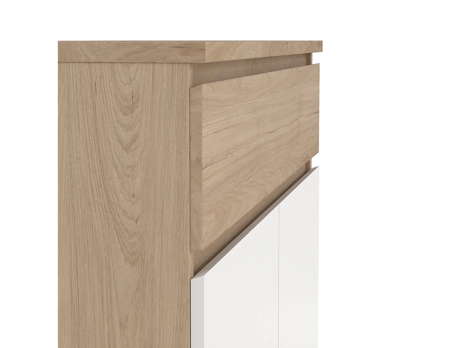 Scarpiera Angilops, un Cassetto, 40x80.4x111.3h cm Marrone Rovere, Mobile Portascarpe