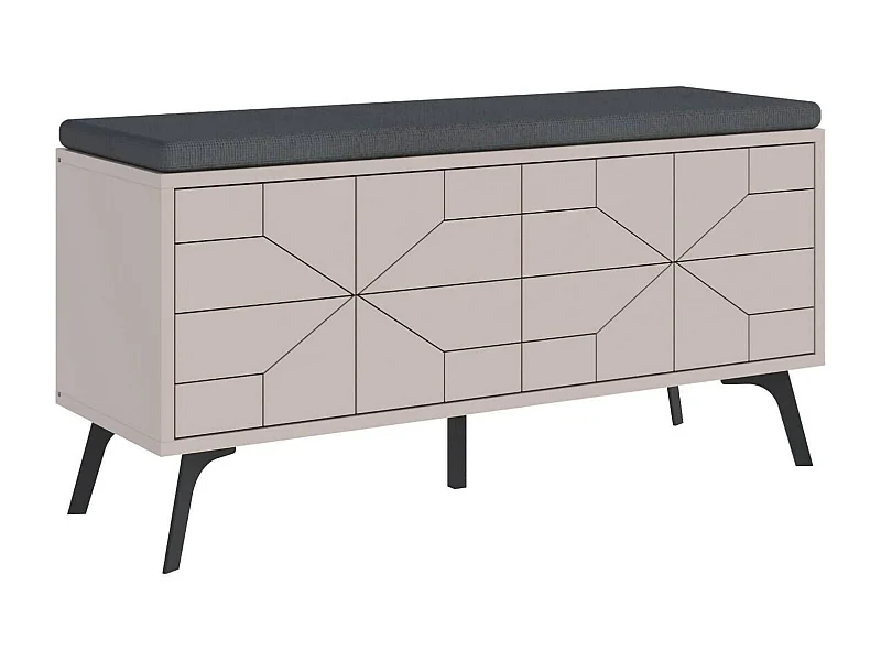 Shoes Velma, 2 étagères, 35x107x55h cm Beige, Meuble à chaussures