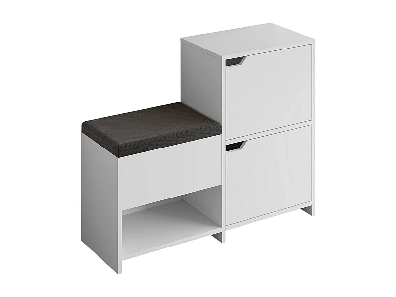 Rangement à chaussures Tokage, 12 paires, 35,5x101,5x80,5h cm Blanc, meuble à chaussures